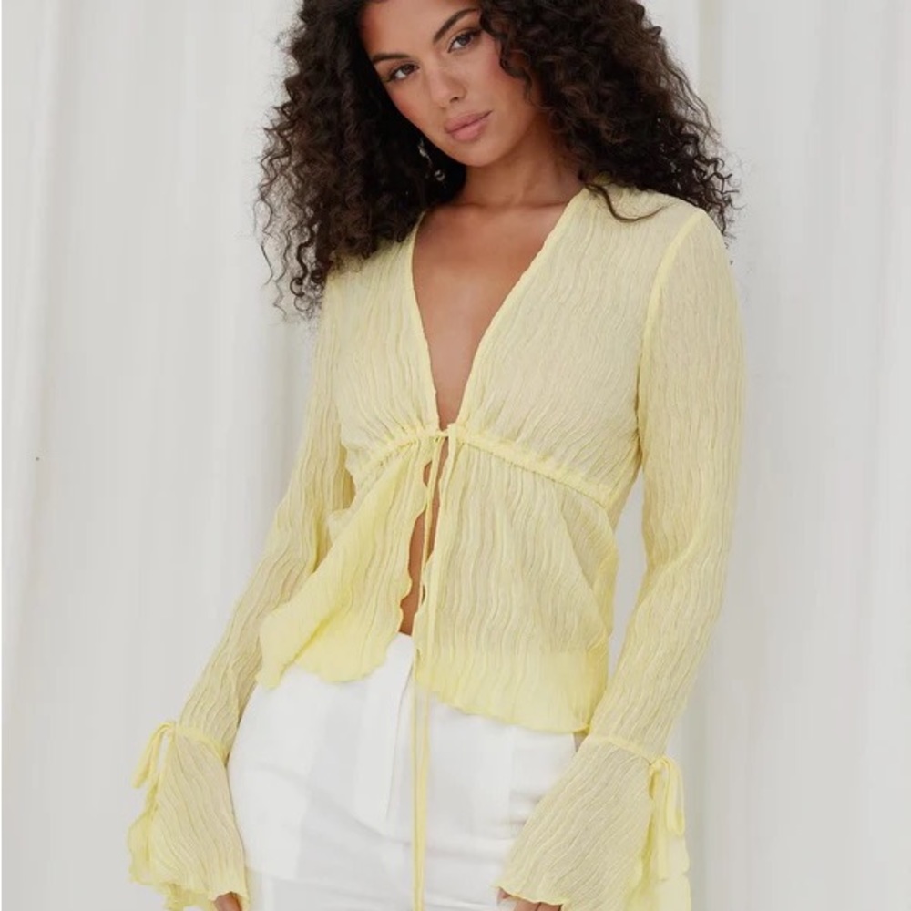 4th & Reckless Tie Front Top - Small